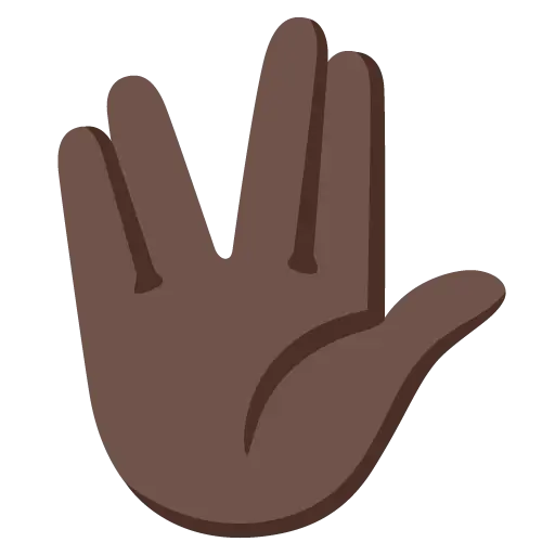 Vulcan Salute: Dark Skin Tone