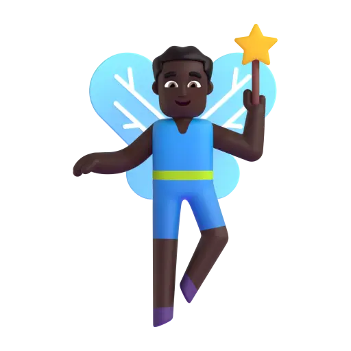 Man Fairy: Dark Skin Tone