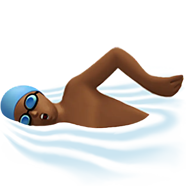 Man Swimming: Medium-Dark Skin Tone