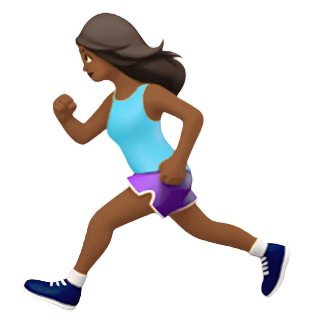 Woman Running: Medium-Dark Skin Tone