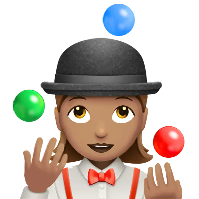 Woman Juggling: Medium Skin Tone