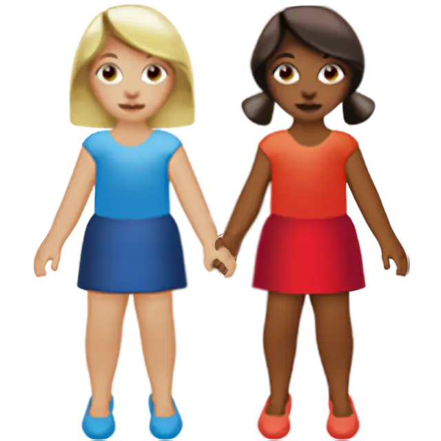 Women Holding Hands: Medium-Light Skin Tone, Medium-Dark Skin Tone