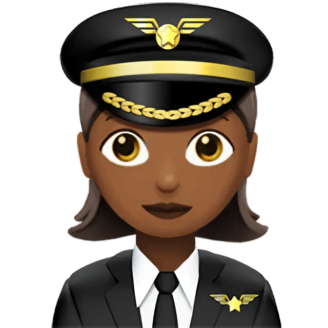 Woman Pilot: Medium-Dark Skin Tone