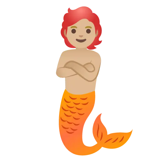 Merperson: Medium-Light Skin Tone