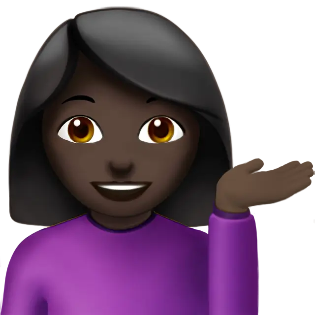 Woman Tipping Hand: Dark Skin Tone