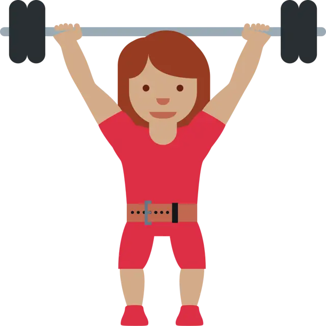 Woman Lifting Weights: Medium Skin Tone