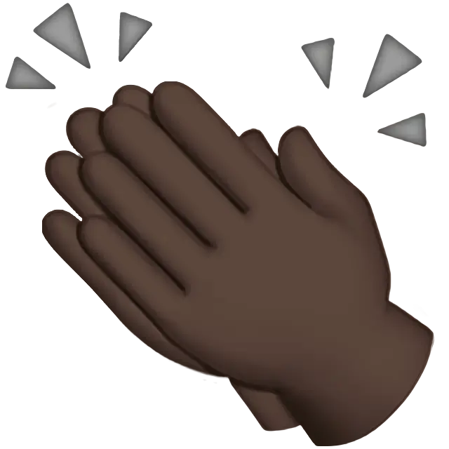 Clapping Hands: Dark Skin Tone