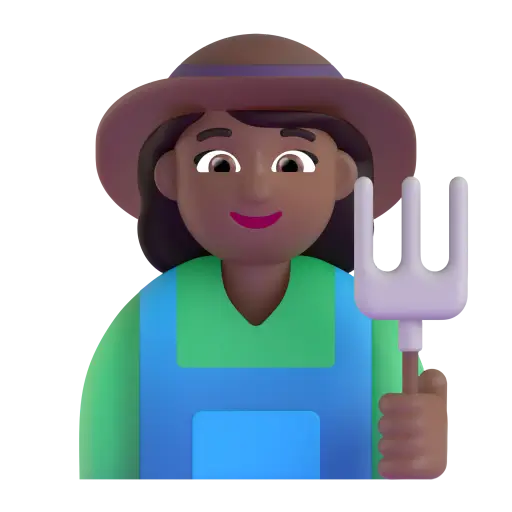 Woman Farmer: Medium-Dark Skin Tone