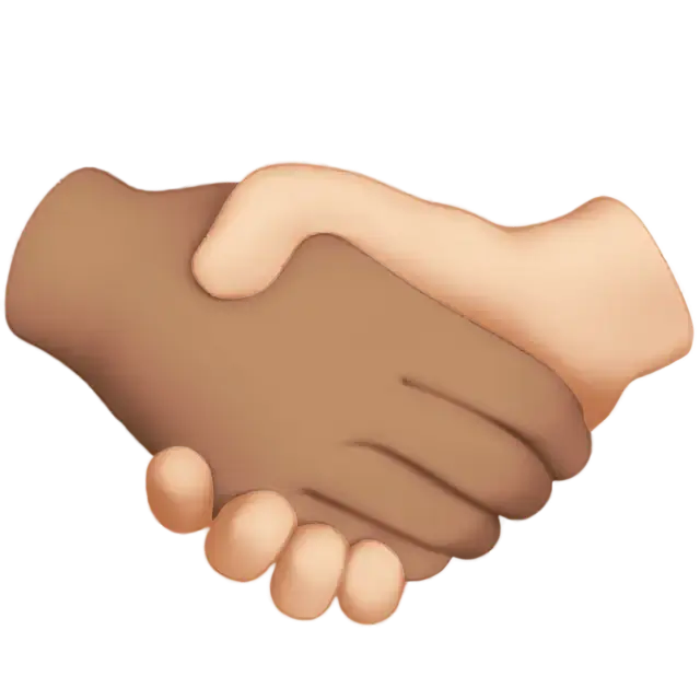 Handshake: Medium Skin Tone, Light Skin Tone