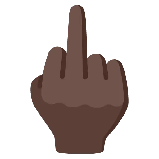 Middle Finger: Dark Skin Tone