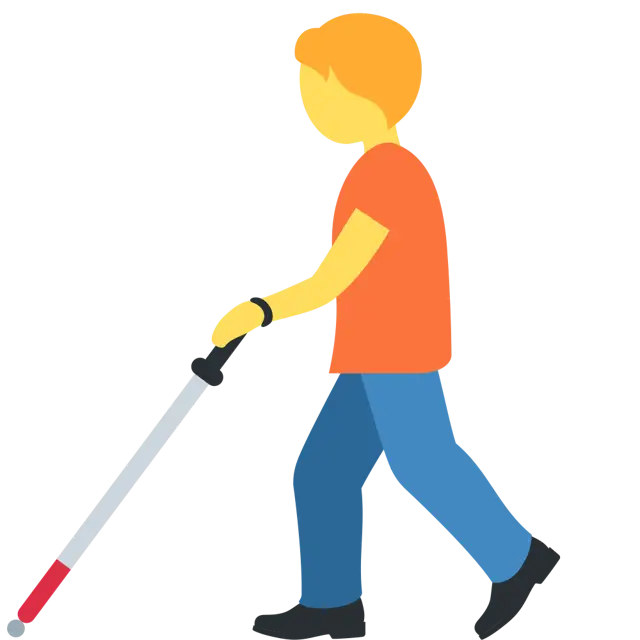 Person With White Cane