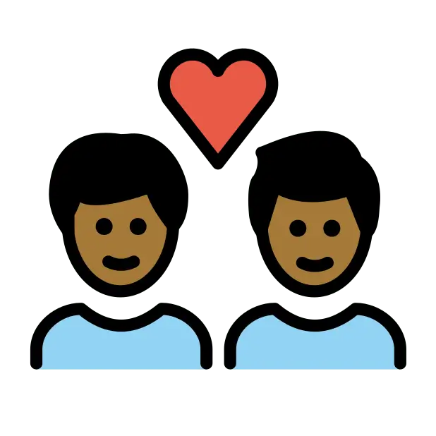 Couple With Heart: Man, Man, Medium-Dark Skin Tone