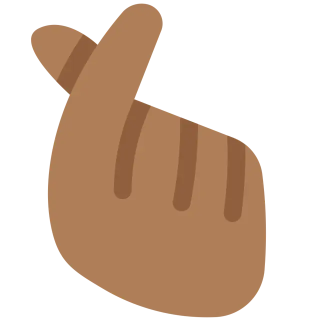 Hand With Index Finger And Thumb Crossed: Medium-Dark Skin Tone