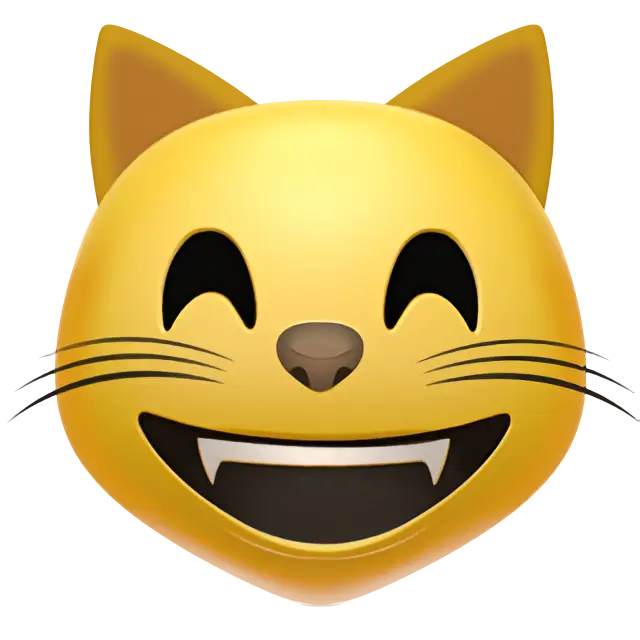 Grinning Cat Face with Smiling Eyes