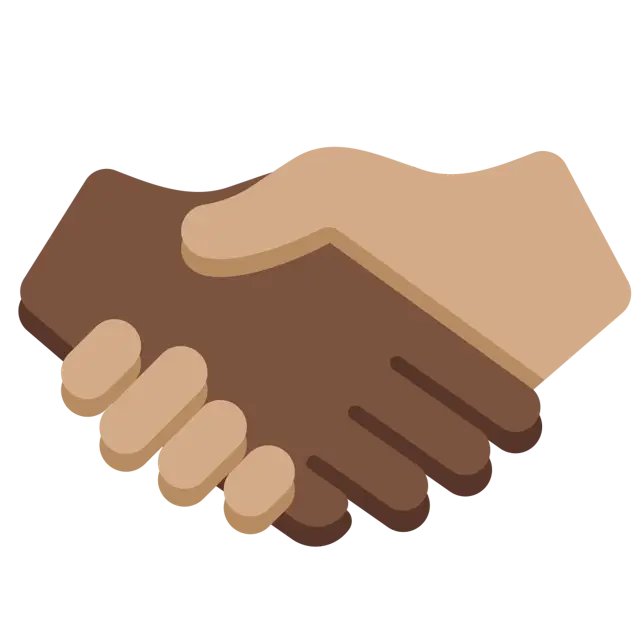 Handshake: Dark Skin Tone, Medium Skin Tone