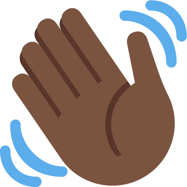 Waving Hand: Dark Skin Tone