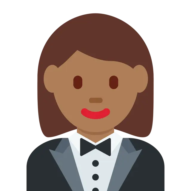 Woman In Tuxedo: Medium-Dark Skin Tone