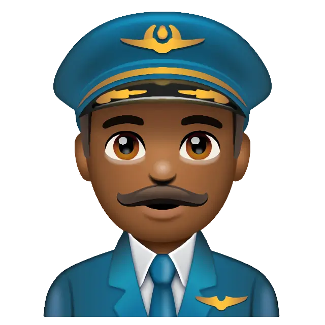 Man Pilot: Medium-Dark Skin Tone