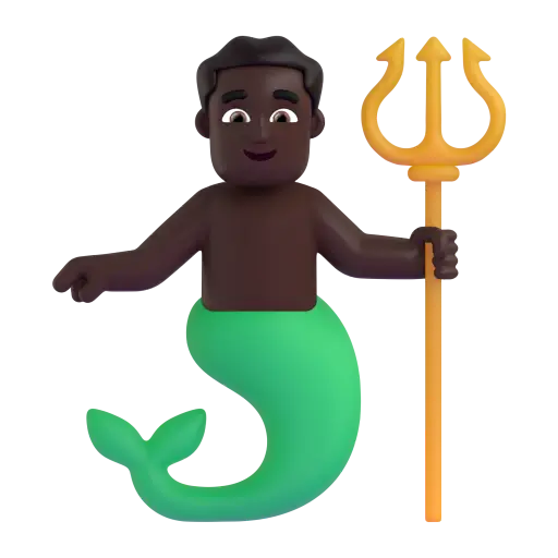 Merman: Dark Skin Tone