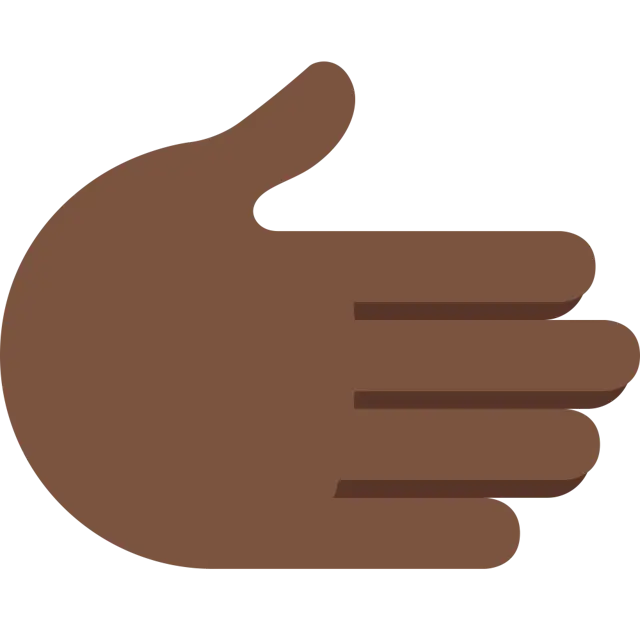 Rightwards Hand: Dark Skin Tone