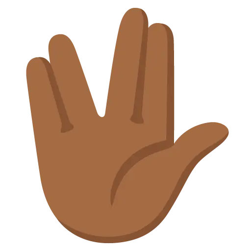 Vulcan Salute: Medium-Dark Skin Tone