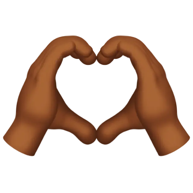 Heart Hands: Medium-Dark Skin Tone