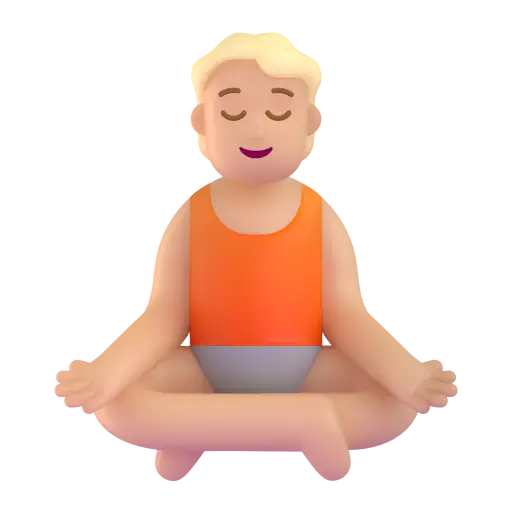 Person in Lotus Position: Medium-Light Skin Tone