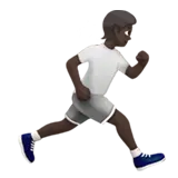 Person Running Facing Right: Dark Skin Tone