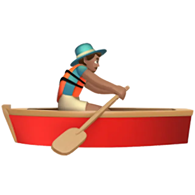 Man Rowing Boat: Medium Skin Tone