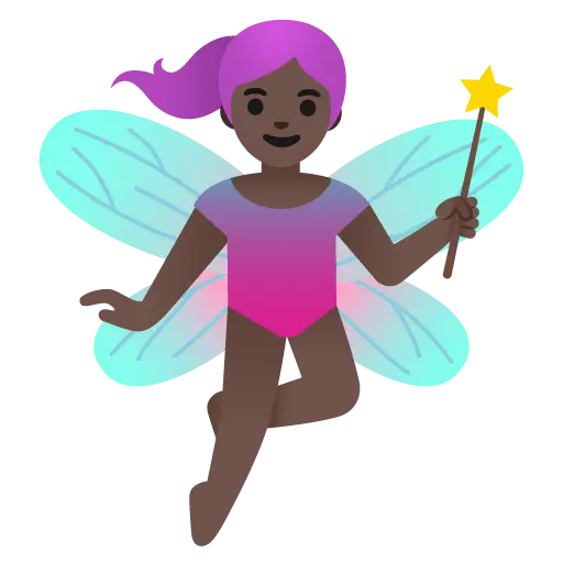 Woman Fairy: Dark Skin Tone