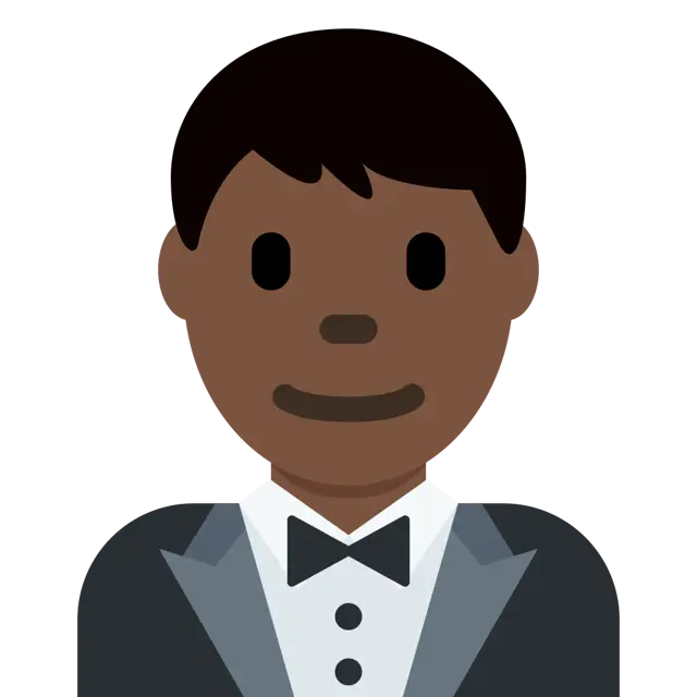 Man In Tuxedo: Dark Skin Tone