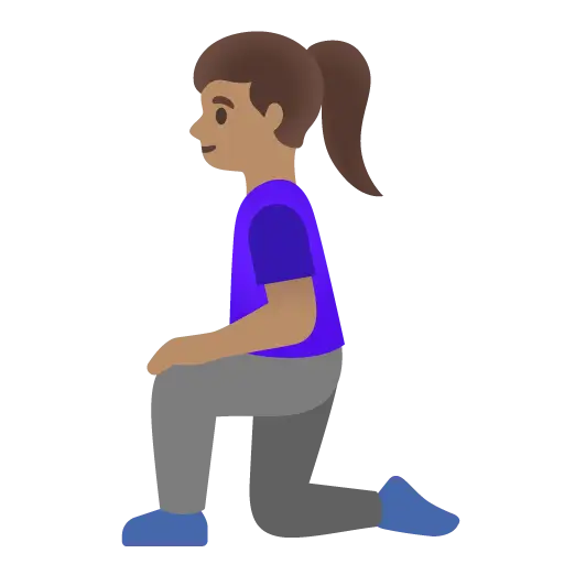 Woman Kneeling: Medium Skin Tone