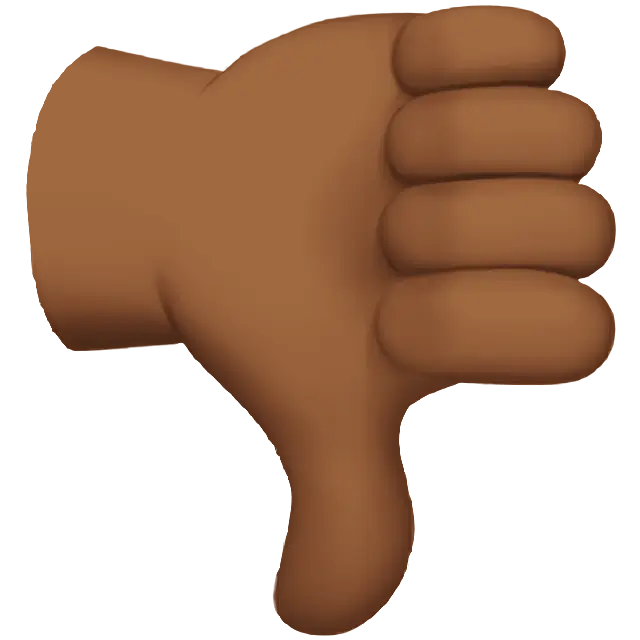 Thumbs Down: Medium-Dark Skin Tone