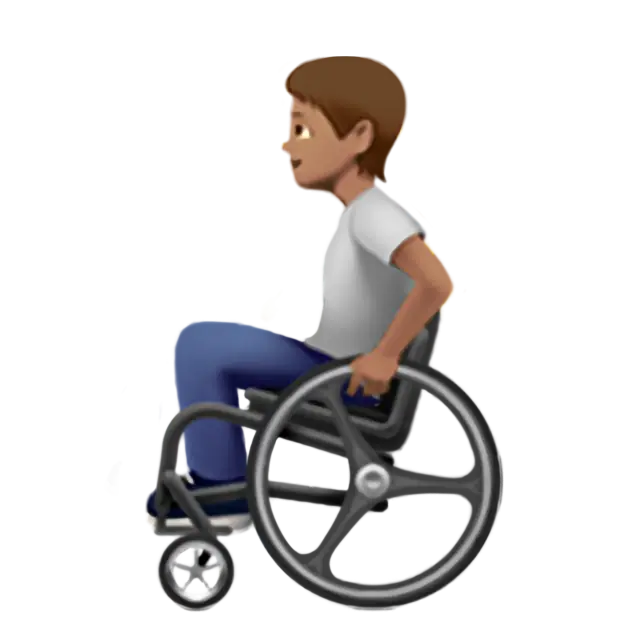 Person in Manual Wheelchair: Medium Skin Tone