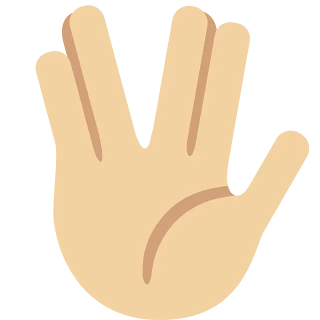 Vulcan Salute: Medium-Light Skin Tone