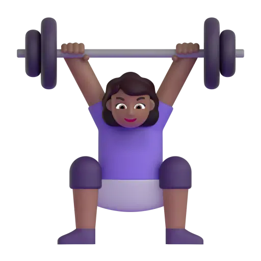 Woman Lifting Weights: Medium-Dark Skin Tone