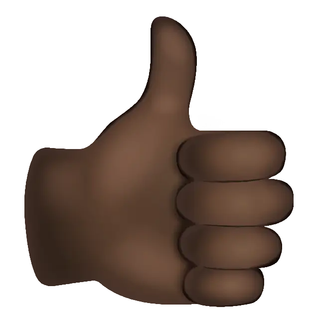 Thumbs Up: Dark Skin Tone