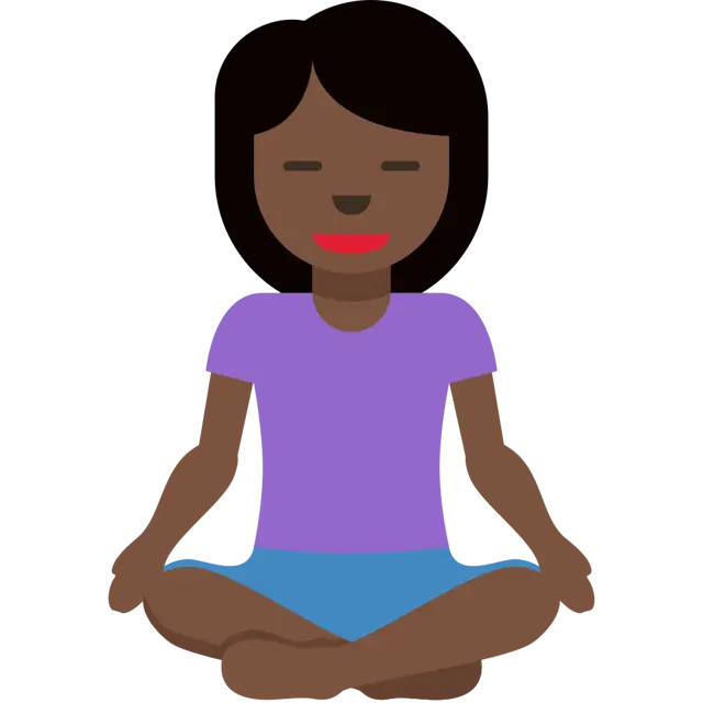 Woman In Lotus Position: Dark Skin Tone