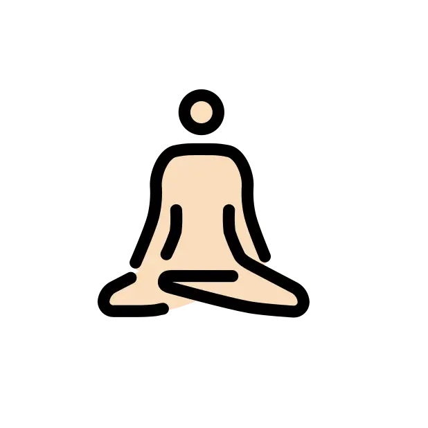 Man In Lotus Position: Light Skin Tone