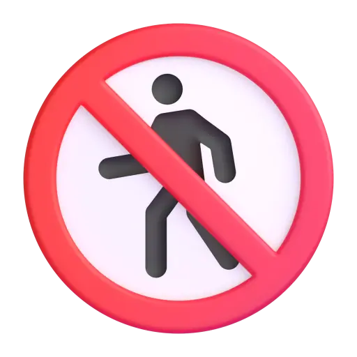 Prohibido para peatones