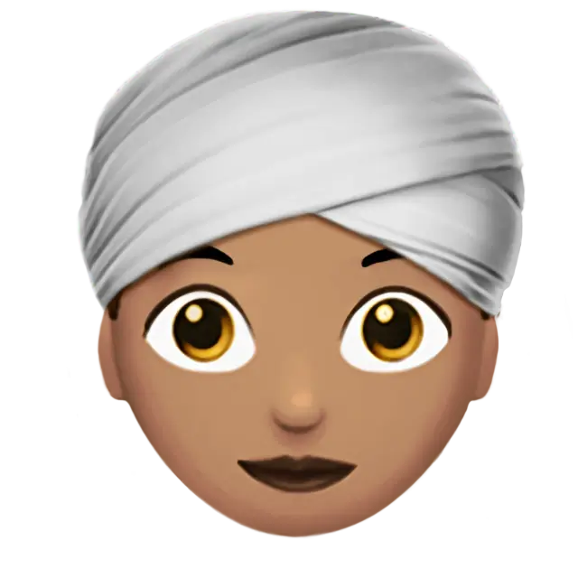 Woman Wearing Turban: Medium Skin Tone