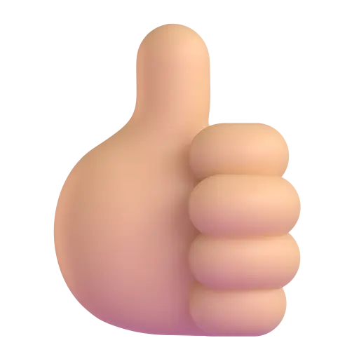 Thumbs Up: Medium-Light Skin Tone