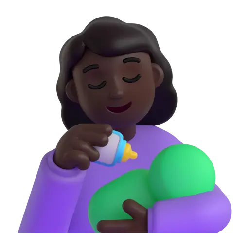 Woman Feeding Baby: Dark Skin Tone