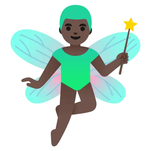 Man Fairy: Dark Skin Tone