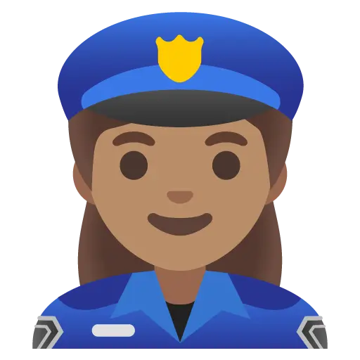 Woman Police Officer: Medium Skin Tone