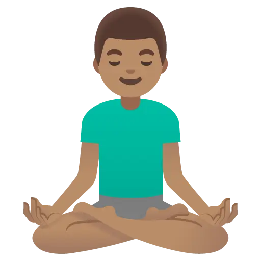 Man in Lotus Position: Medium Skin Tone