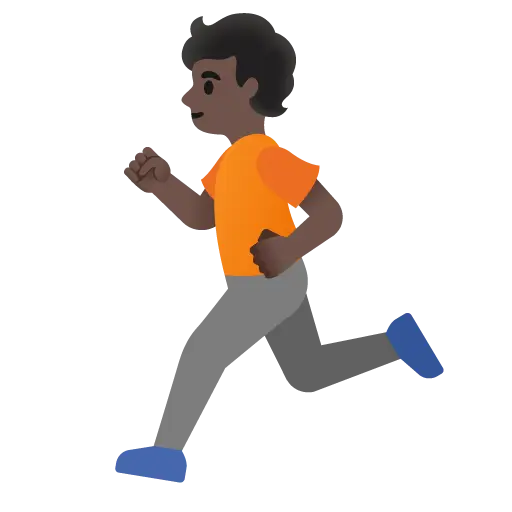 Person Running: Dark Skin Tone