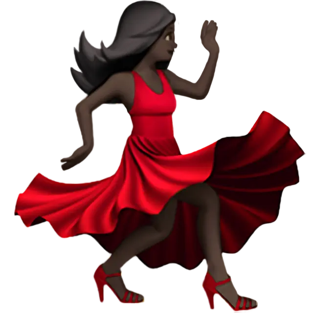 Woman Dancing: Dark Skin Tone