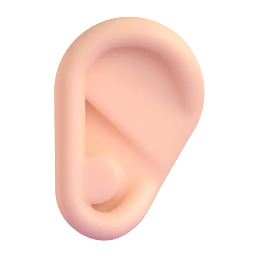 Ear: Light Skin Tone