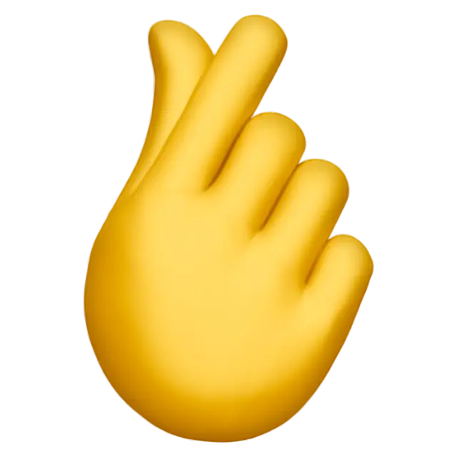 Hand With Index Finger And Thumb Crossed